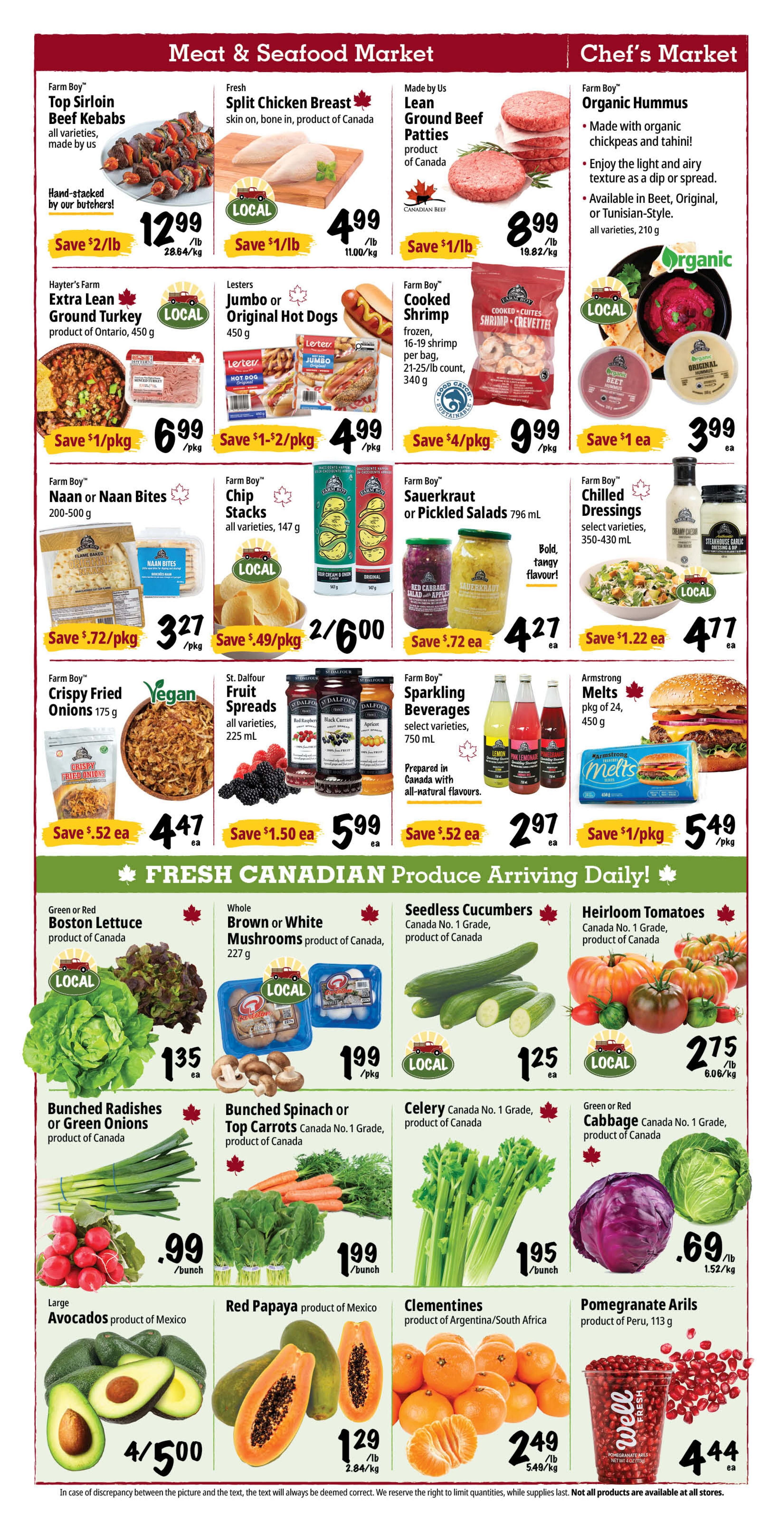 Farm Boy Flyer August 6 to 12