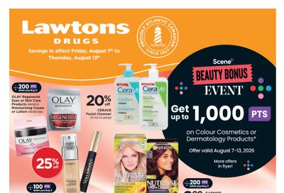 Lawtons Drugs (NB, NL, PE) Flyer August 7 to 13