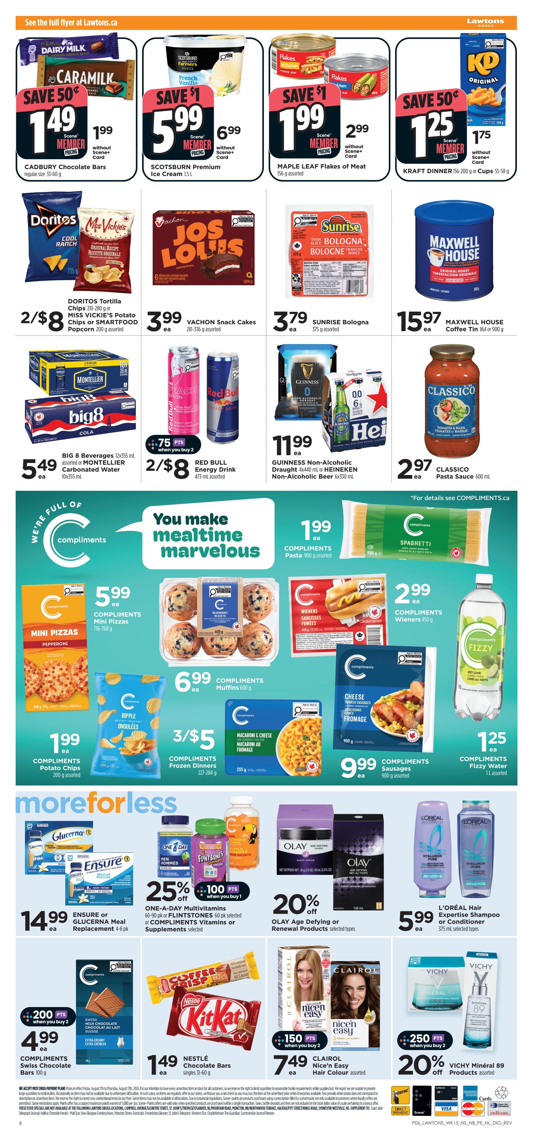 Lawtons Drugs (NB, NL, PE) Flyer August 7 to 13
