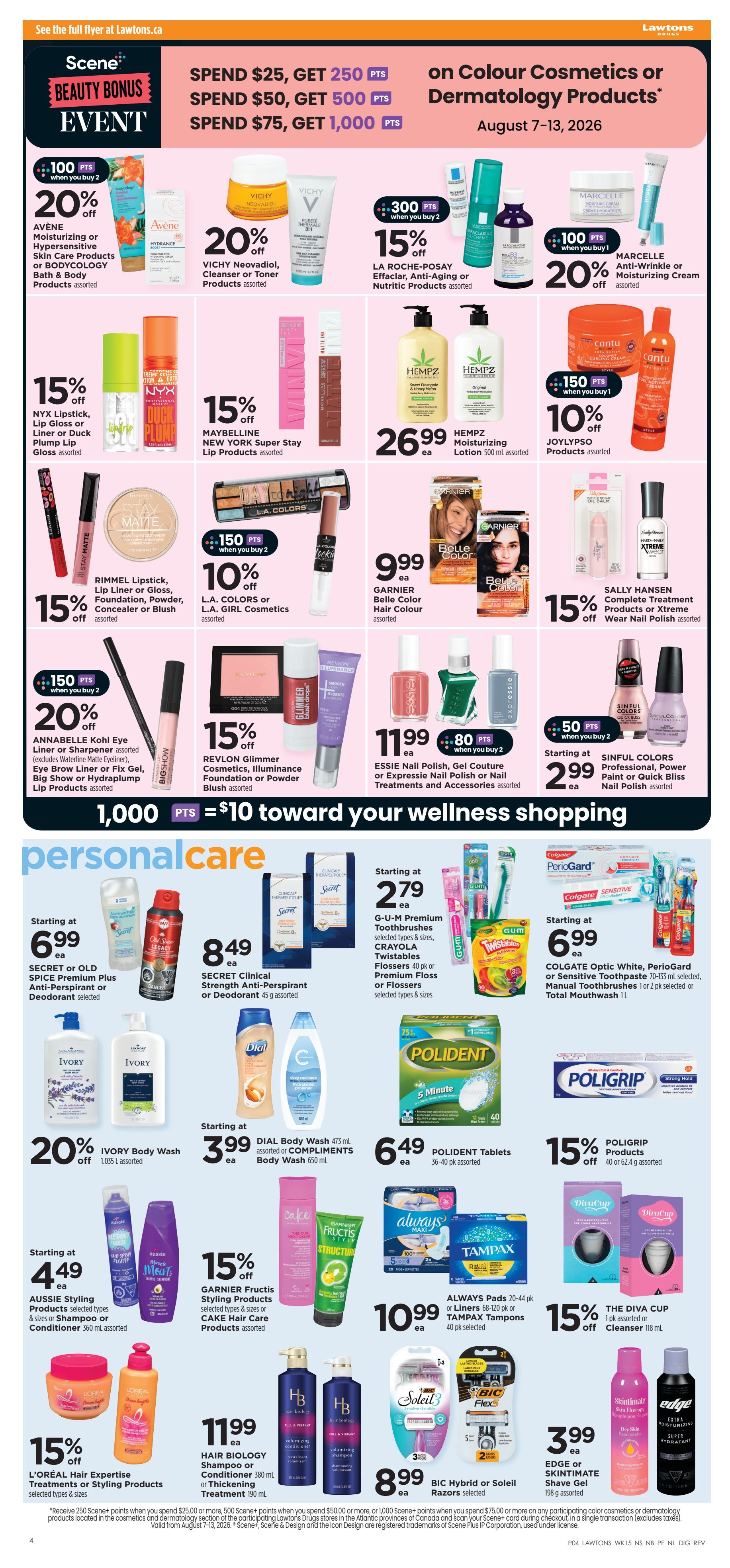 Lawtons Drugs (NS) Flyer August 7 to 13