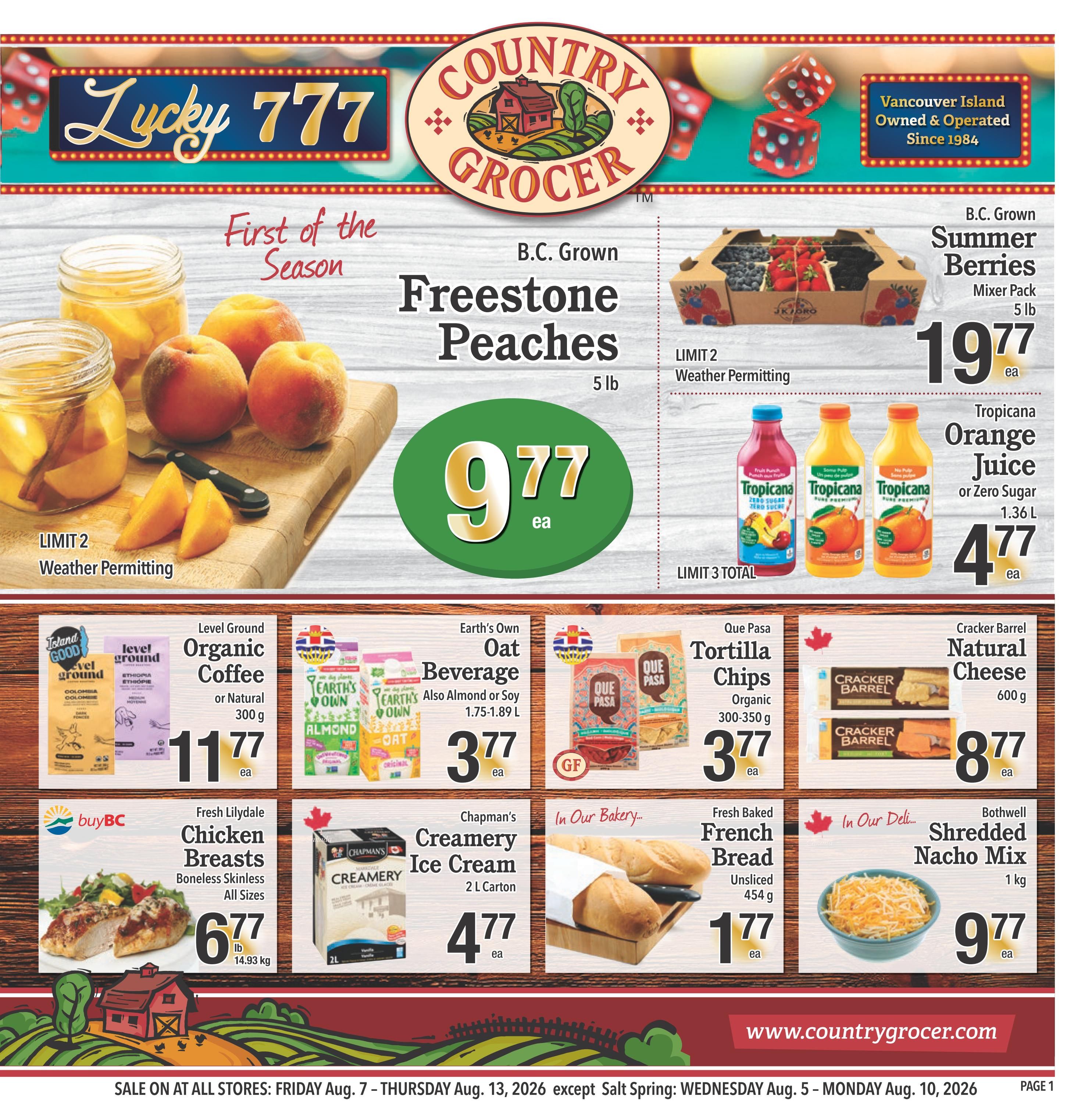 Country Grocer Flyer August 7 to 13