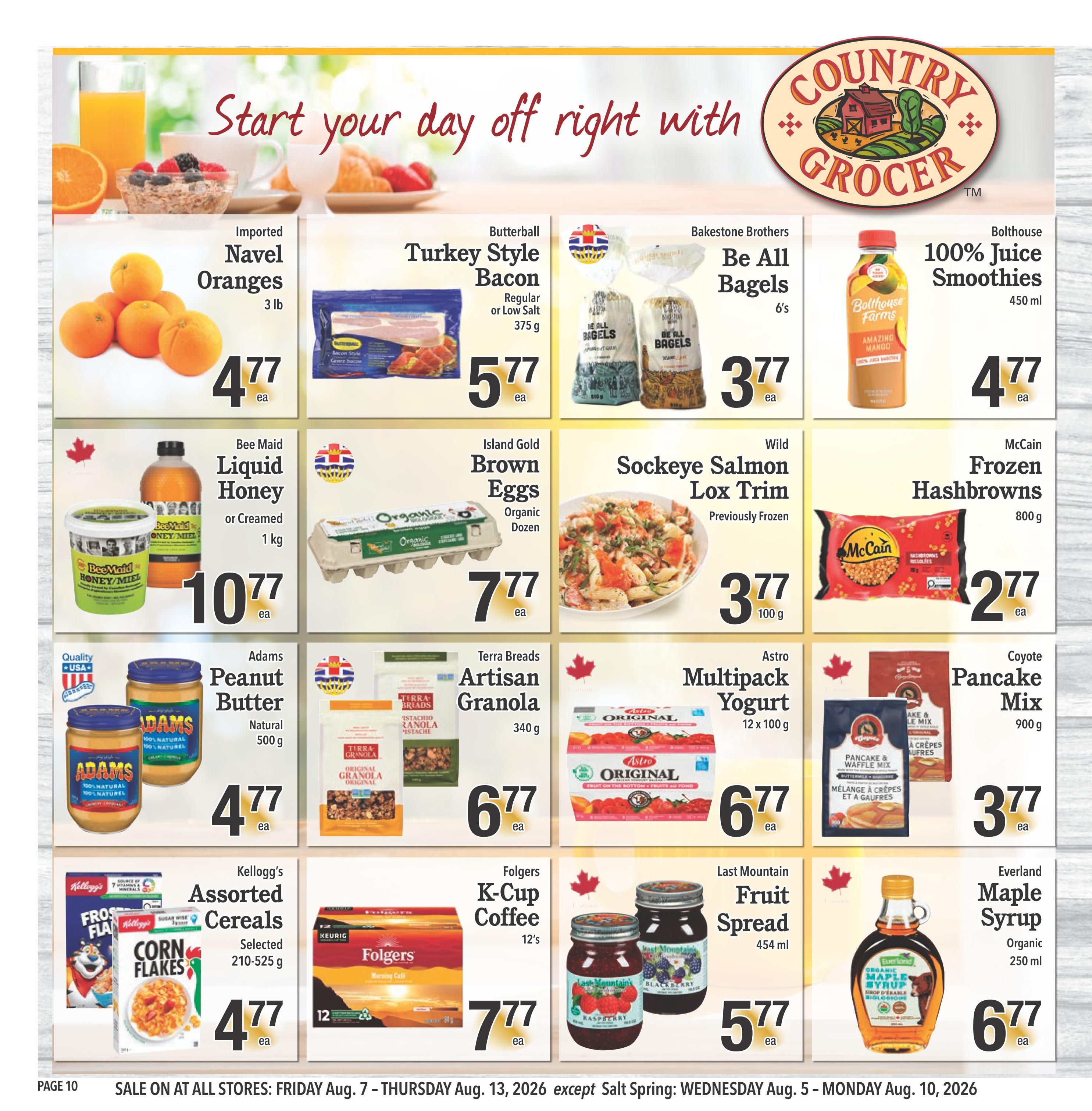 Country Grocer Flyer August 7 to 13
