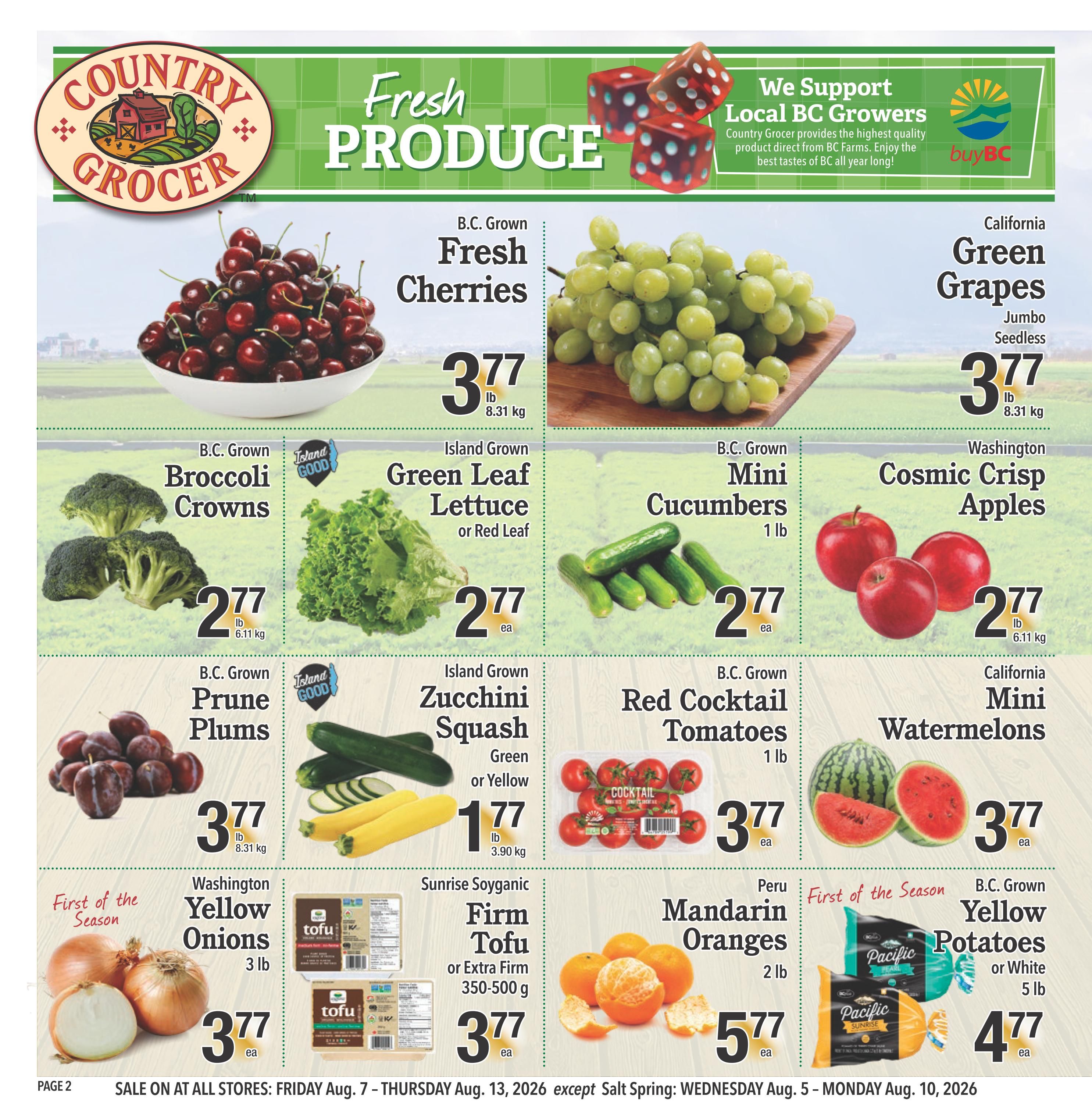 Country Grocer Flyer August 7 to 13