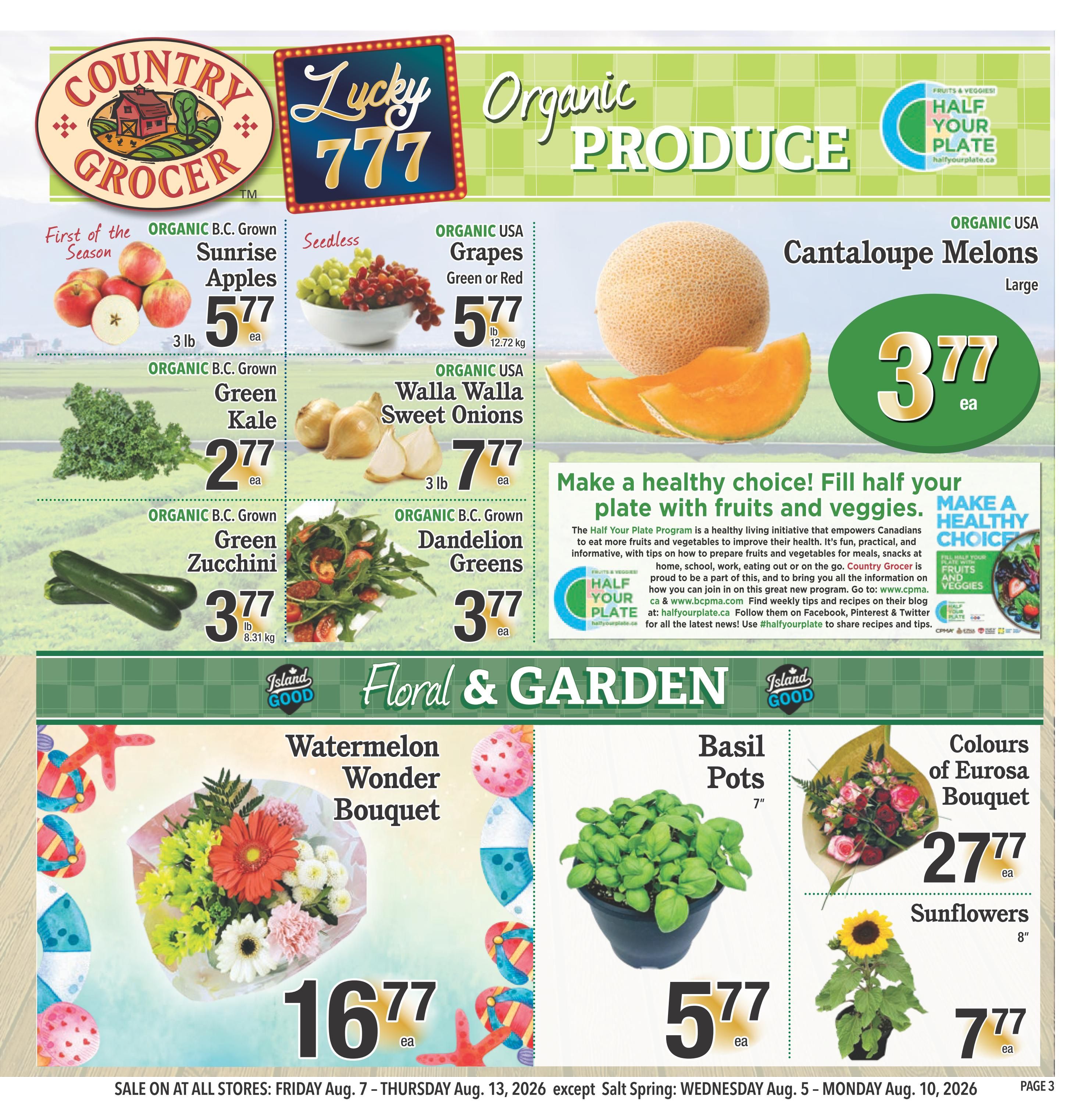 Country Grocer Flyer August 7 to 13