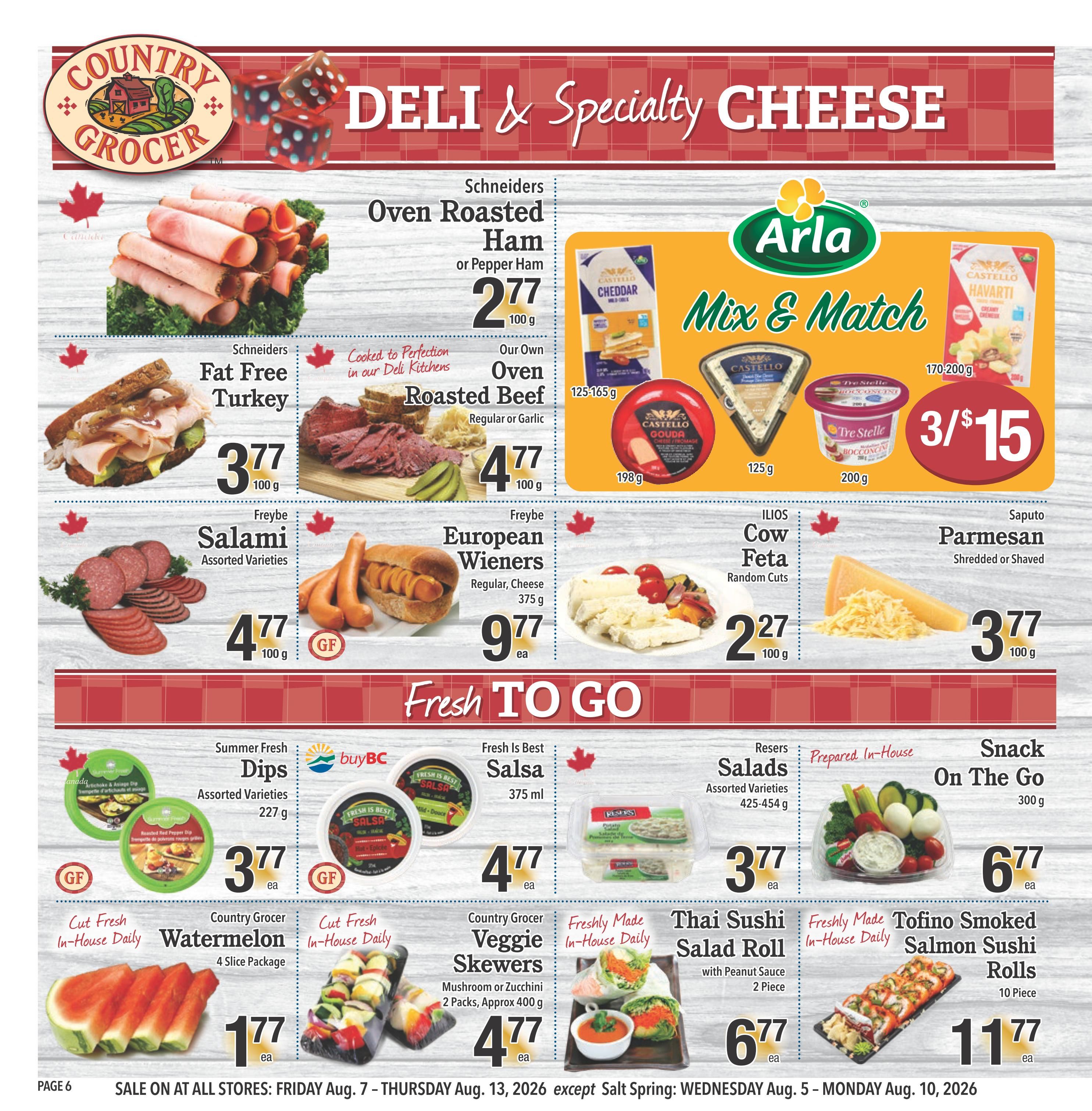 Country Grocer Flyer August 7 to 13