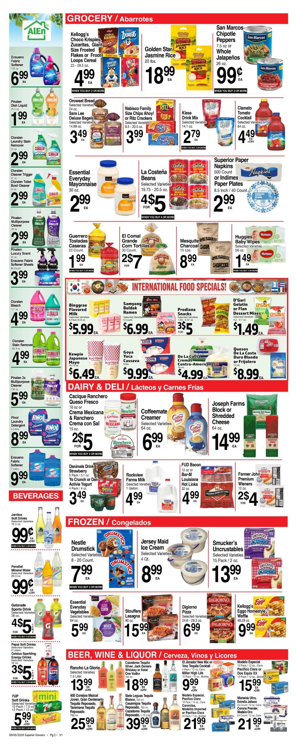 Superior Grocers (Alhambra Area, CA) Weekly Specials Weekly Ad August 5 - 11, 2026