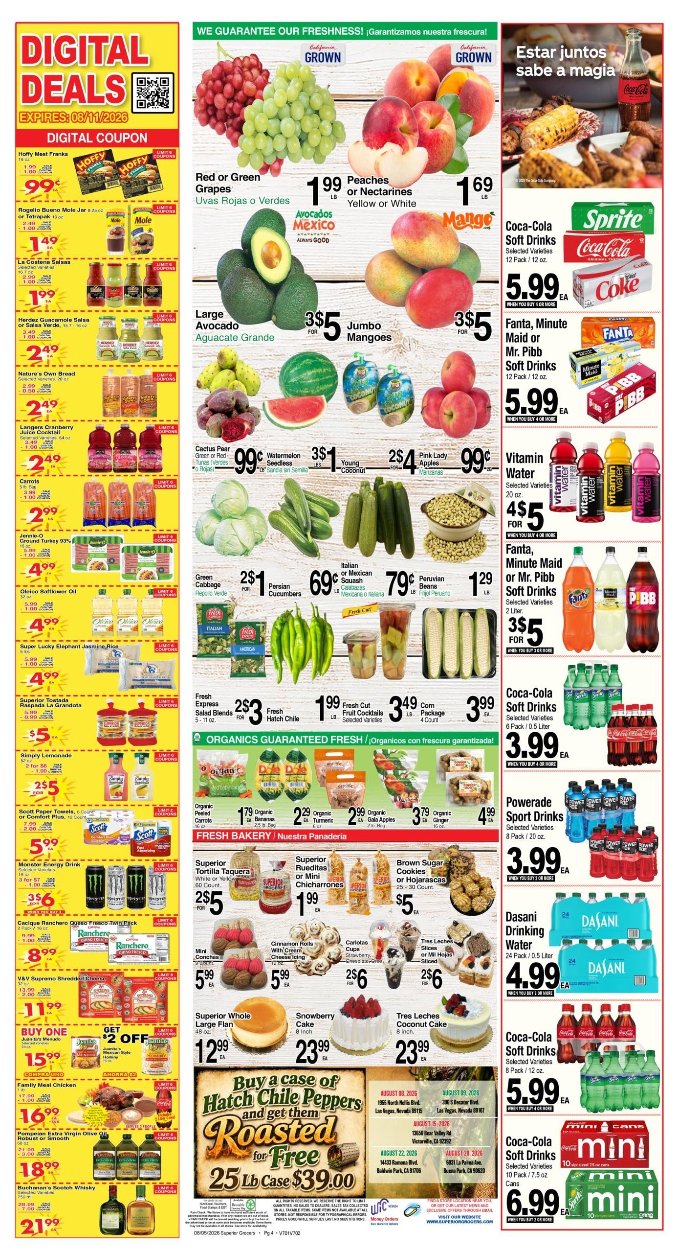Superior Grocers (North Las Vegas–Las Vegas Area, NV) Weekly Specials Weekly Ad August 5 - 11, 2026