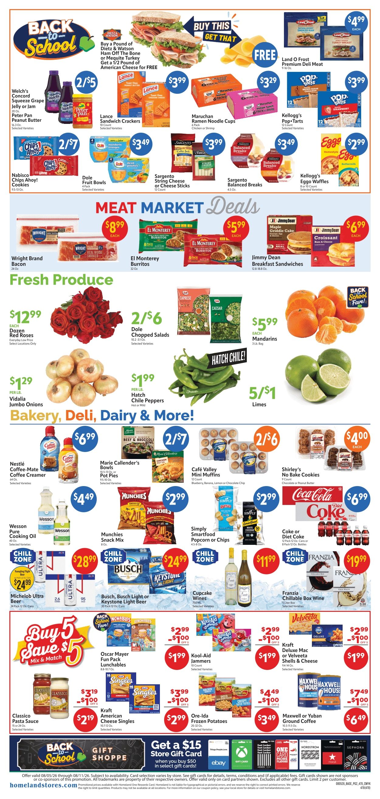 Homeland Stores (Justin, TX) Weekly Ad August 5 - 11, 2026