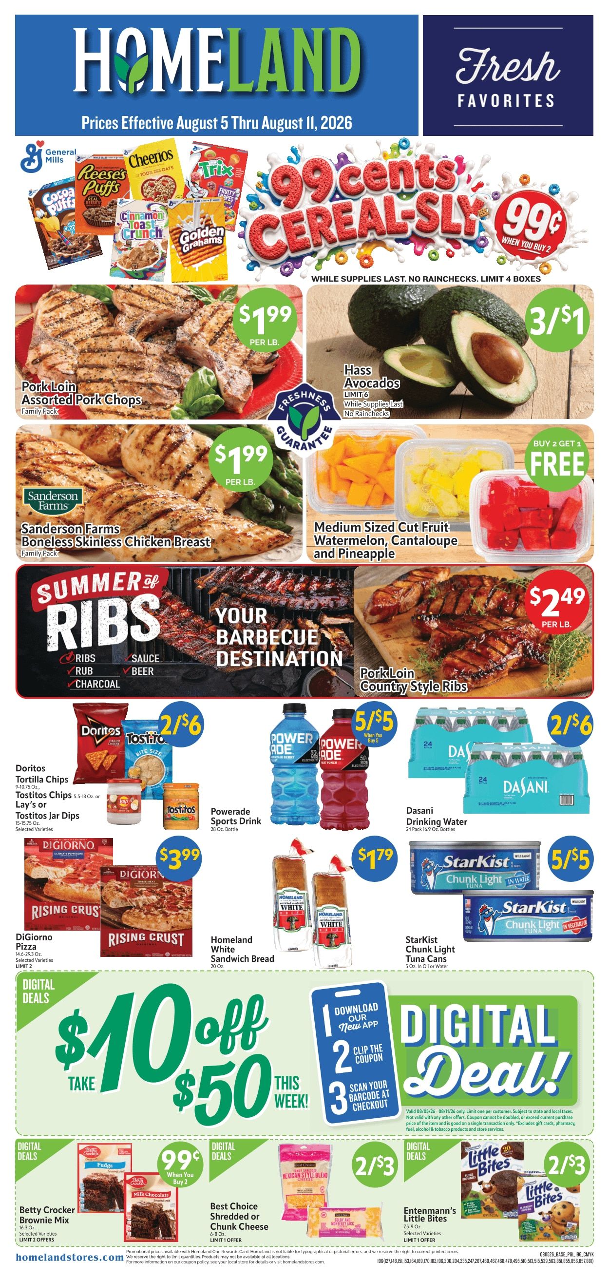 Homeland Stores (Ardmore, Duncan and Lawton, OK) Weekly Ad August 5 - 11, 2026