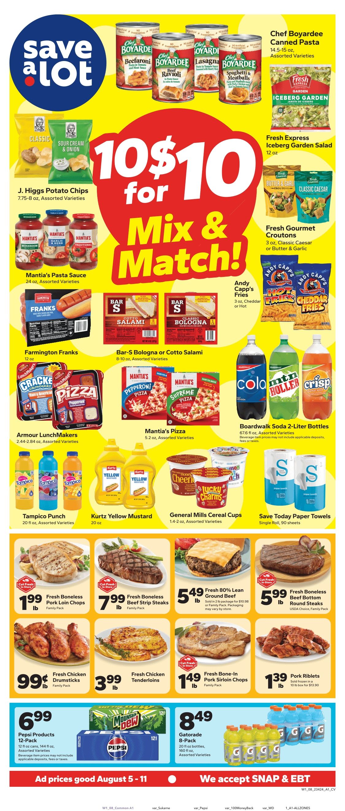 Save a Lot Food Stores (Nicholasville, KY) Weekly Ad August 5 - 11, 2026