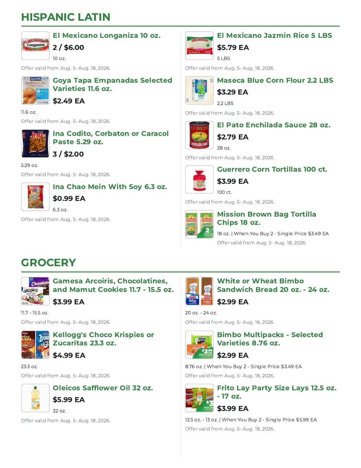 Northgate Market Weekly Ad August 5 - 18, 2026