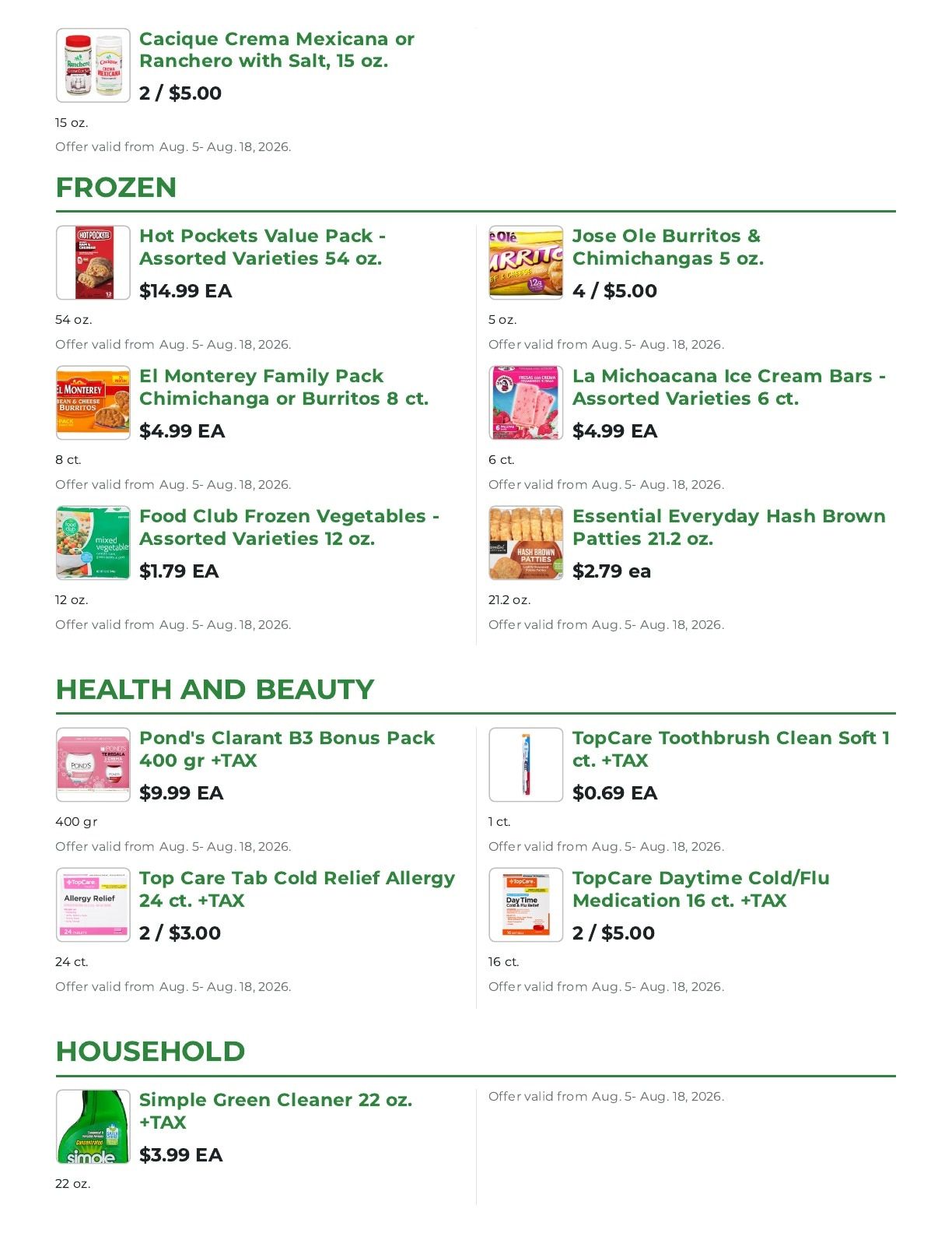 Northgate Market Weekly Ad August 5 - 18, 2026