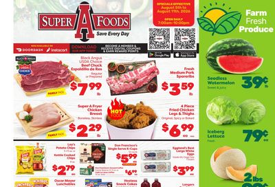 Super A Foods Weekly Ad August 5 - 11, 2026