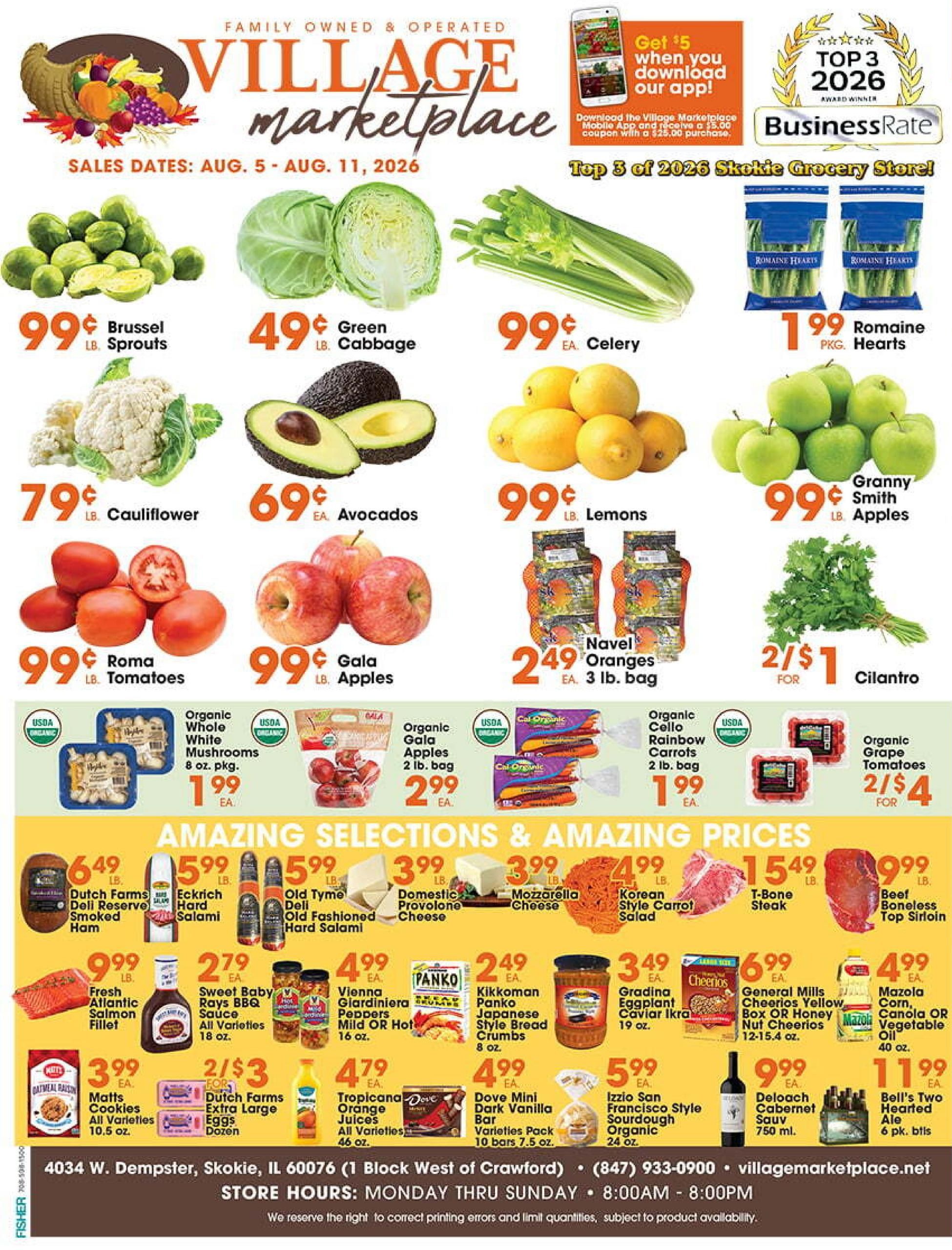 Village Market Place Weekly Ad August 5 - 11, 2026