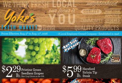 Yoke's Fresh Market (Spokane–Airway Heights Area, WA) Weekly Ad August 5 - 11, 2026