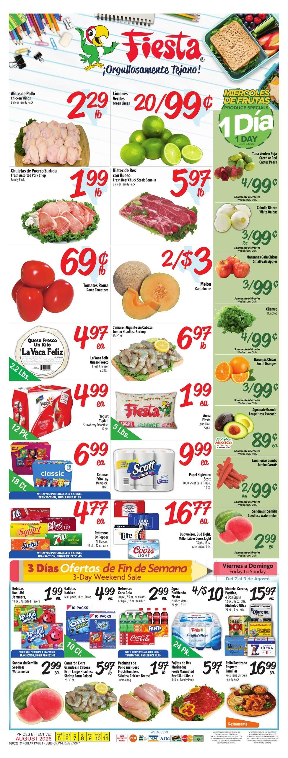 Fiesta Mart (Denton–Lake Dallas Area, TX) Weekly Ad August 5 - 11, 2026