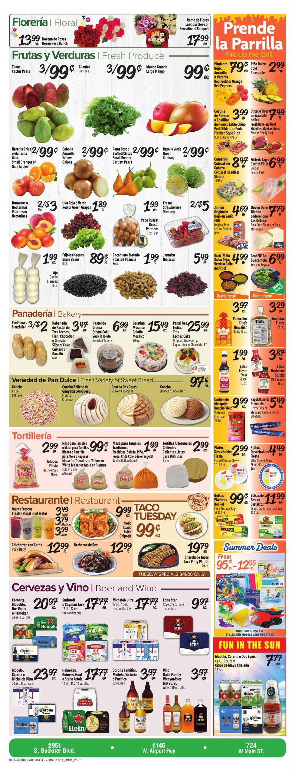 Fiesta Mart (Denton–Lake Dallas Area, TX) Weekly Ad August 5 - 11, 2026