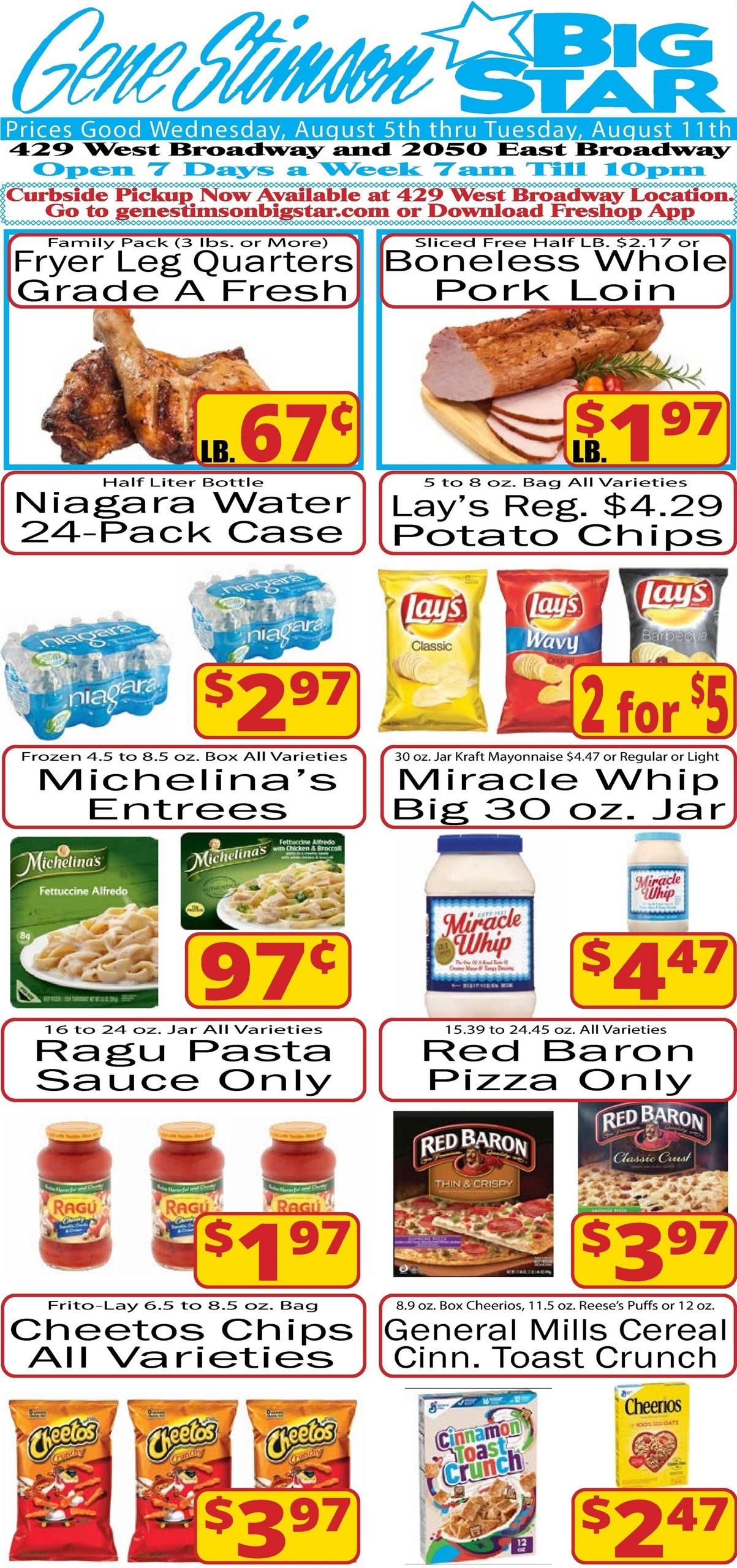 Gene Stimson Big Star Weekly Ad August 5 - 11, 2026