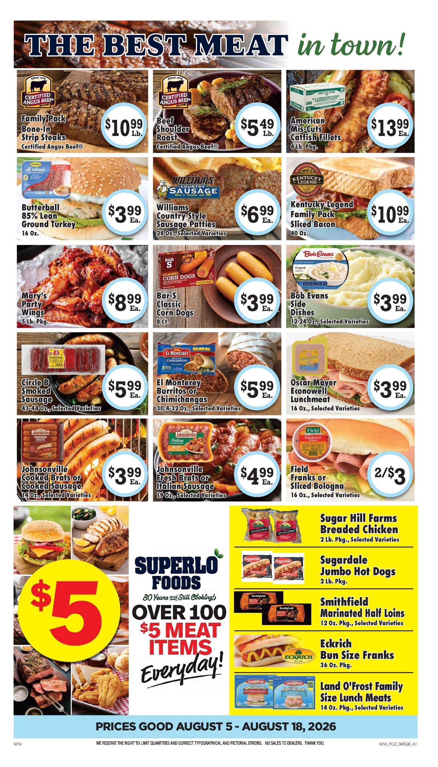 Superlo Foods Weekly Ad August 5 - 18, 2026