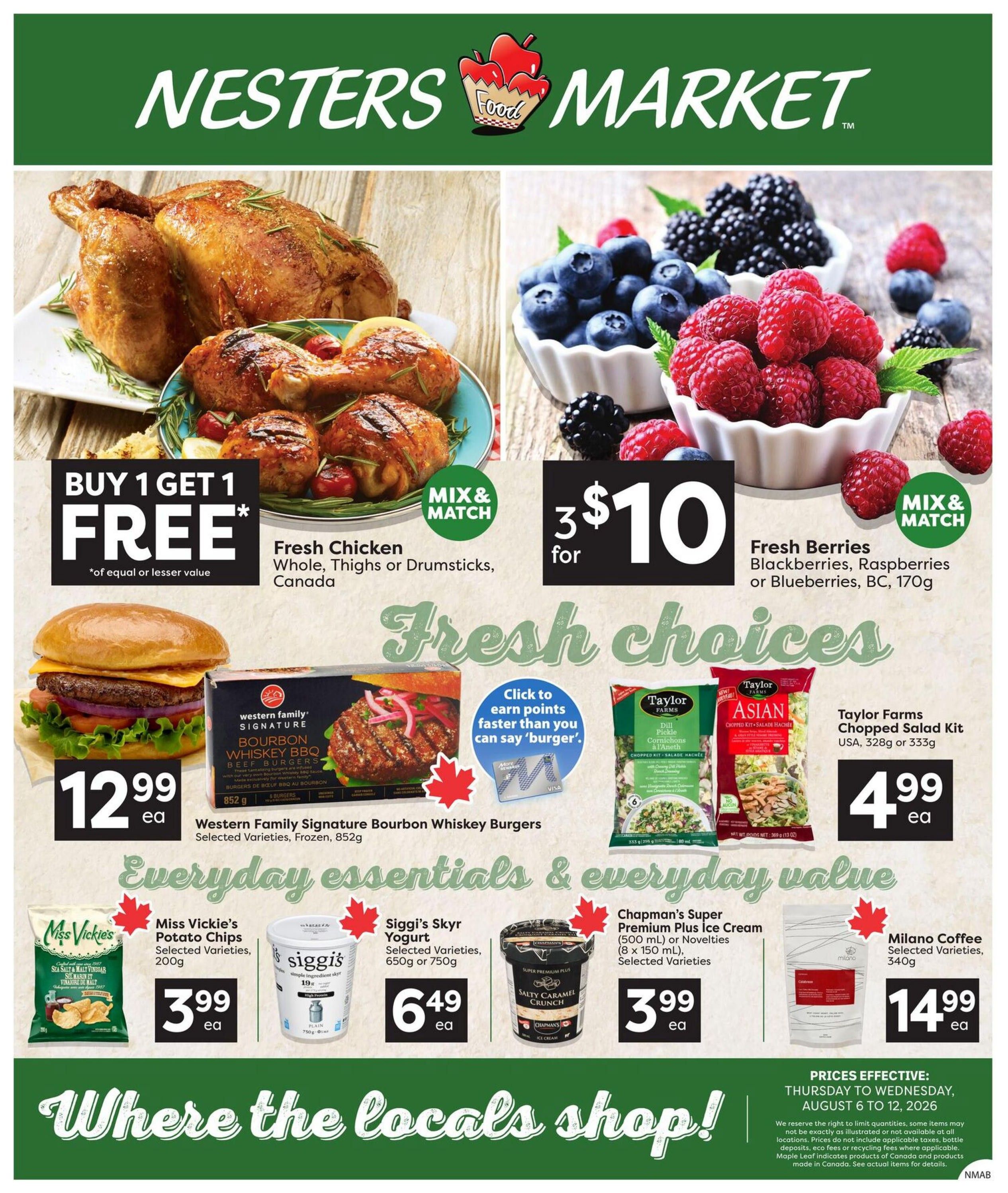Nesters Market Flyer August 6 to 12