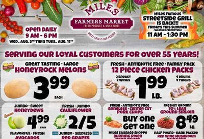 Miles Farmers Market (Cleveland–Chagrin Falls Area, OH) Weekly Ad August 5 - 11, 2026
