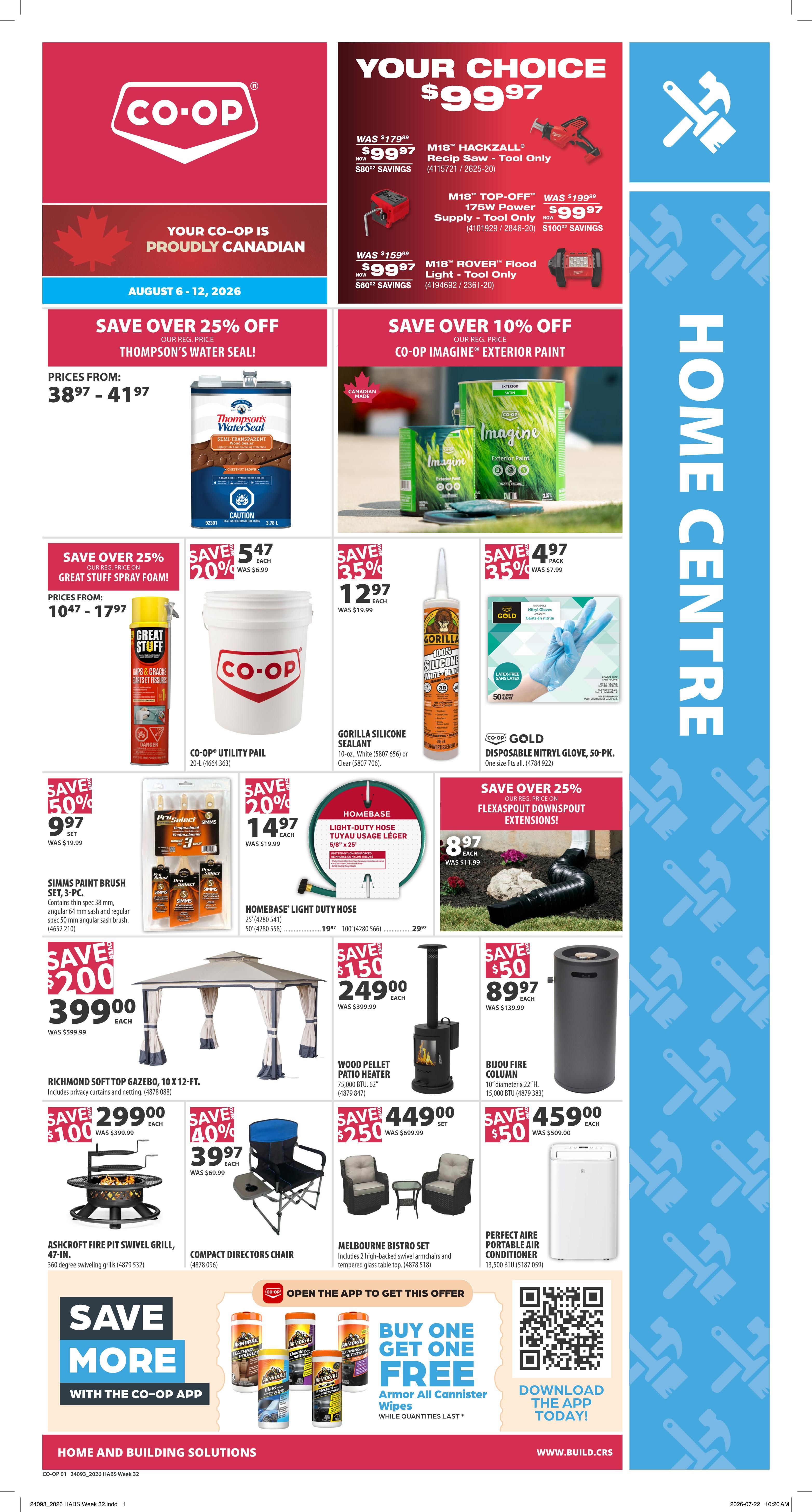 Co-op (West) Home Centre Flyer August 6 to 12