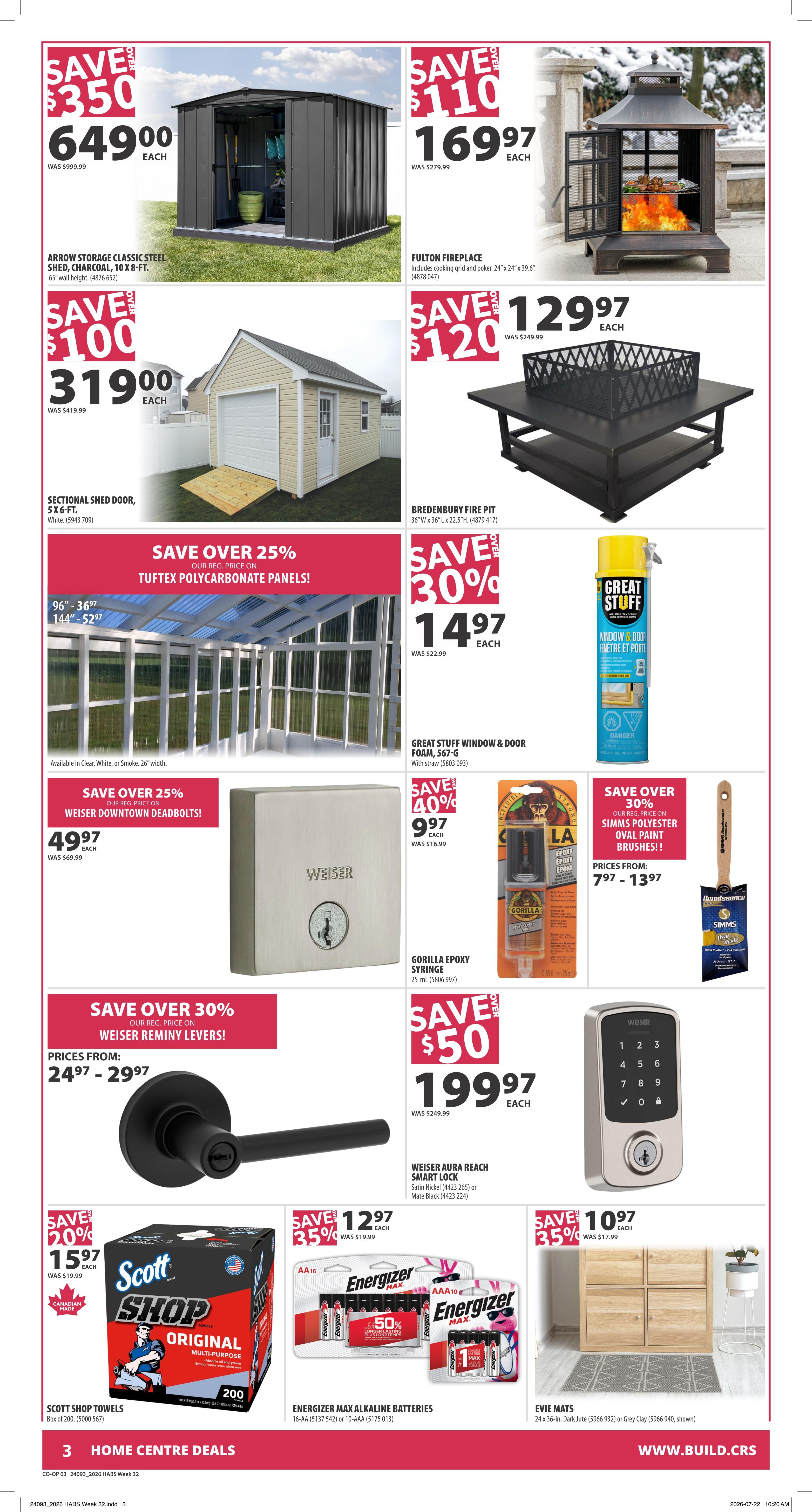 Co-op (West) Home Centre Flyer August 6 to 12