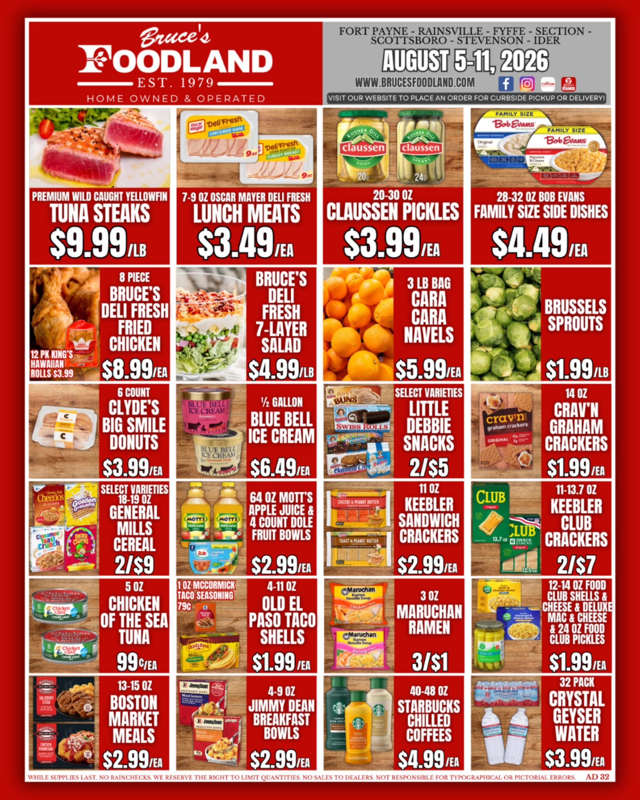 Bruce's Foodland Weekly Ad August 5 - 11, 2026