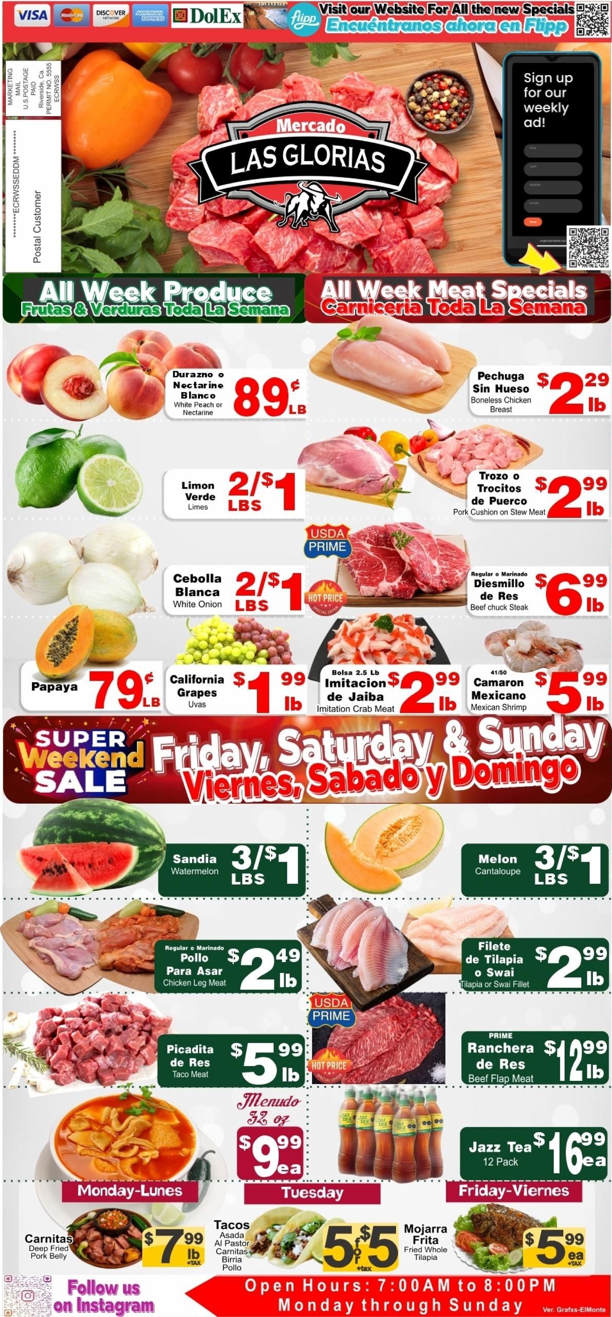 Mercado Las Glorias (Orange–Buena Park Area, CA) Weekly Ad August 5 - 11, 2026