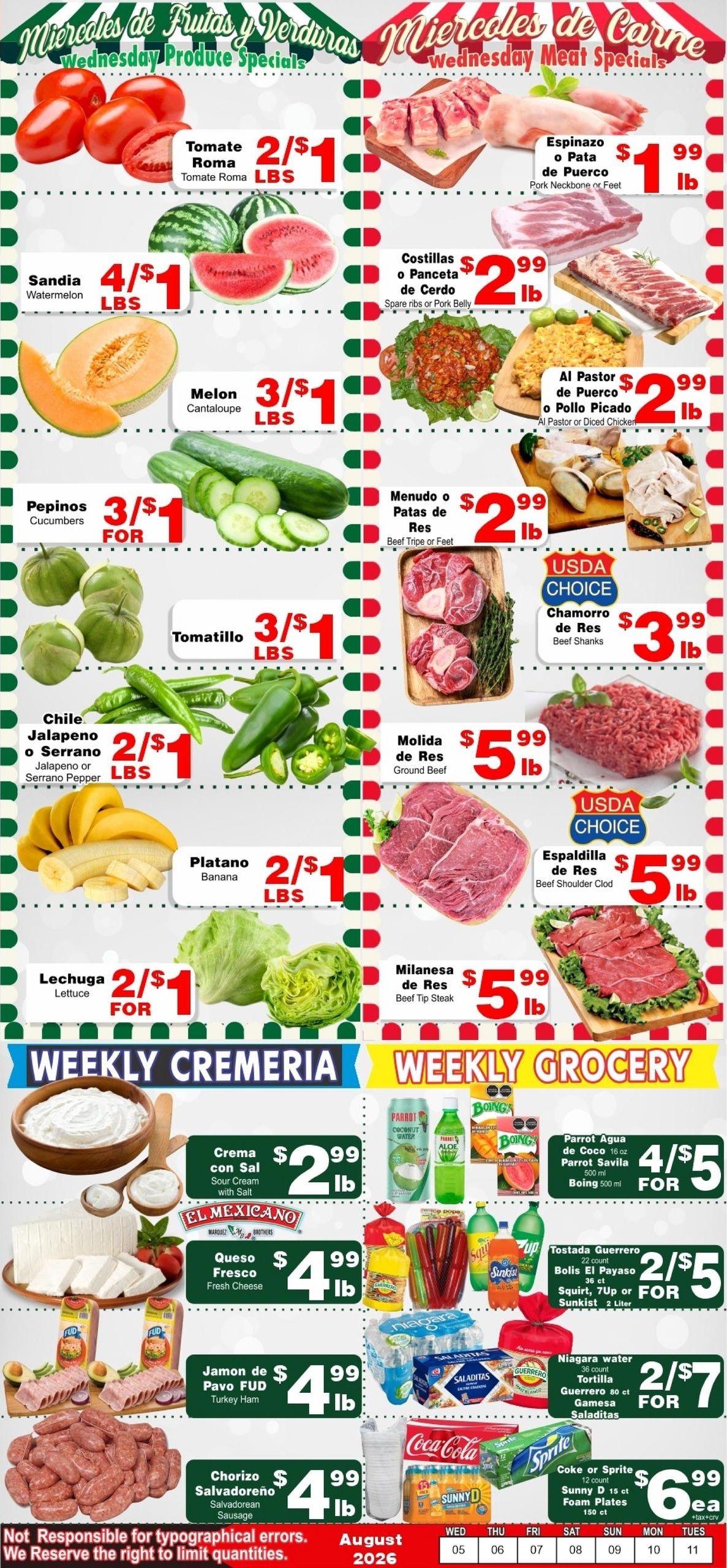 Mercado Las Glorias (Orange–Buena Park Area, CA) Weekly Ad August 5 - 11, 2026