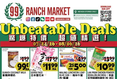 99 Ranch Market (Las Vegas and Las Vegas (Spring Mountain Rd), NV) Weekly Ad July 31 - August 6, 2026