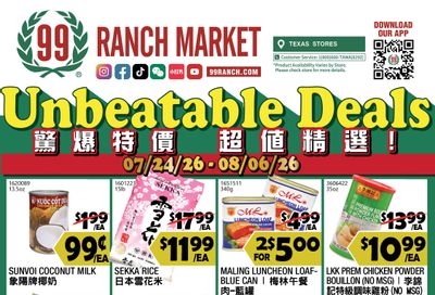 99 Ranch Market (Austin and other locations, TX) Weekly Ad July 31 - August 7, 2026