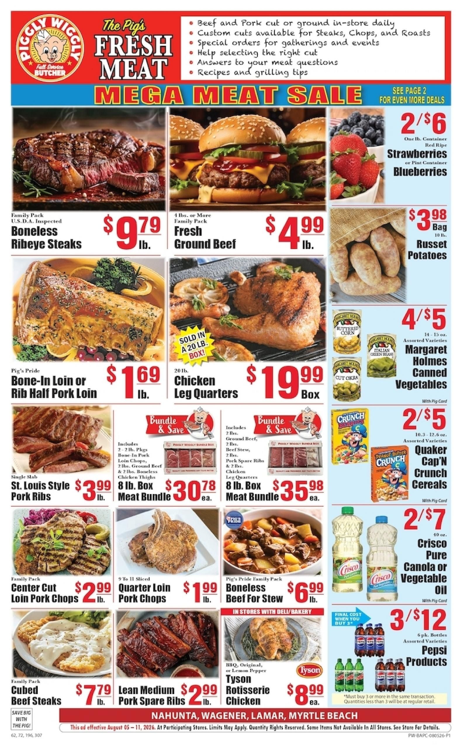 Piggly Wiggly (Aiken Area, SC) Weekly Ad August 5 - 11, 2026