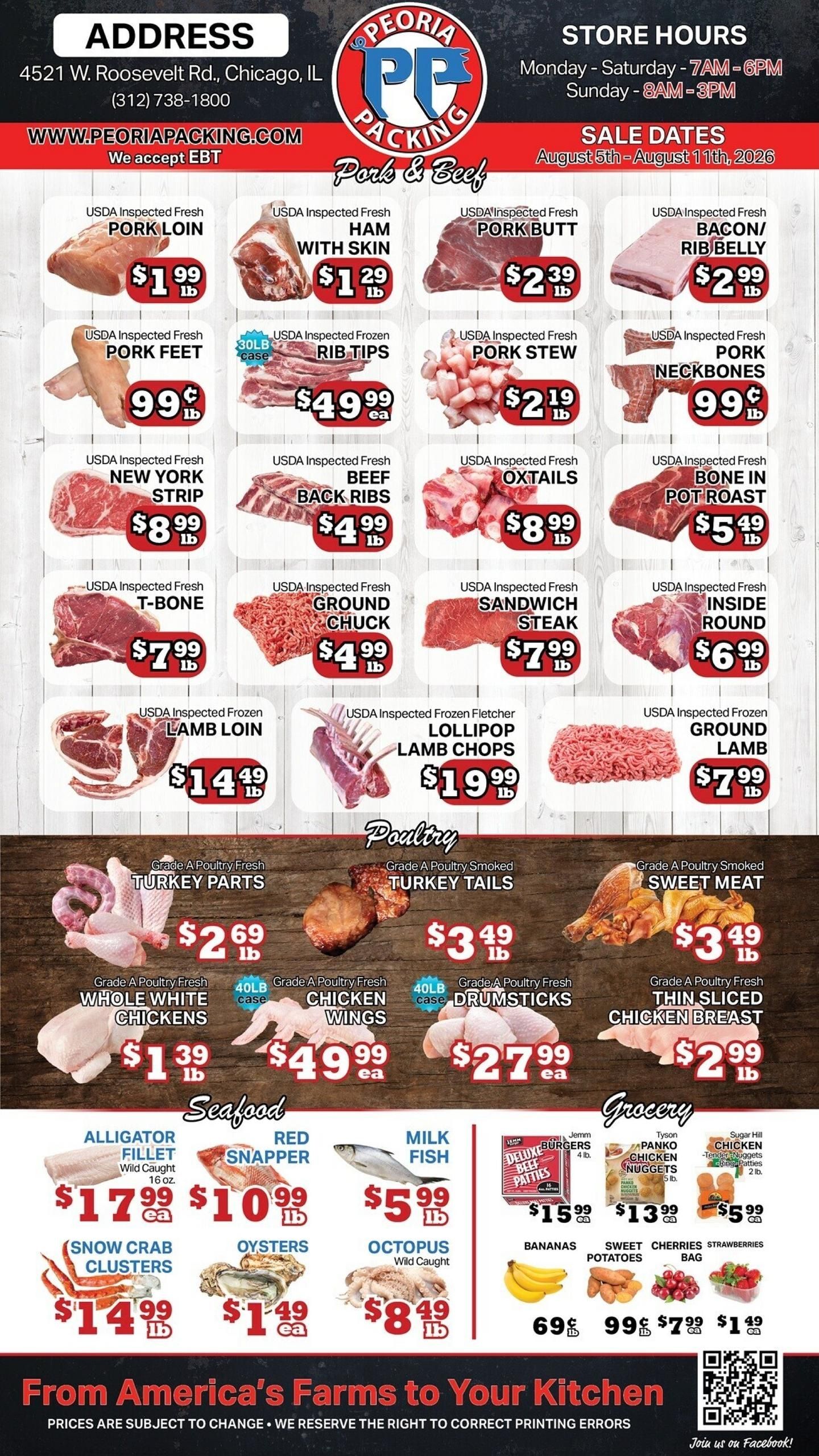 Peoria Packing Butcher Shop Weekly Ad August 5 - 11, 2026