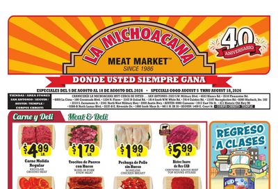 La Michoacana Meat Market (TX) Weekly Ad August 5 - 18, 2026