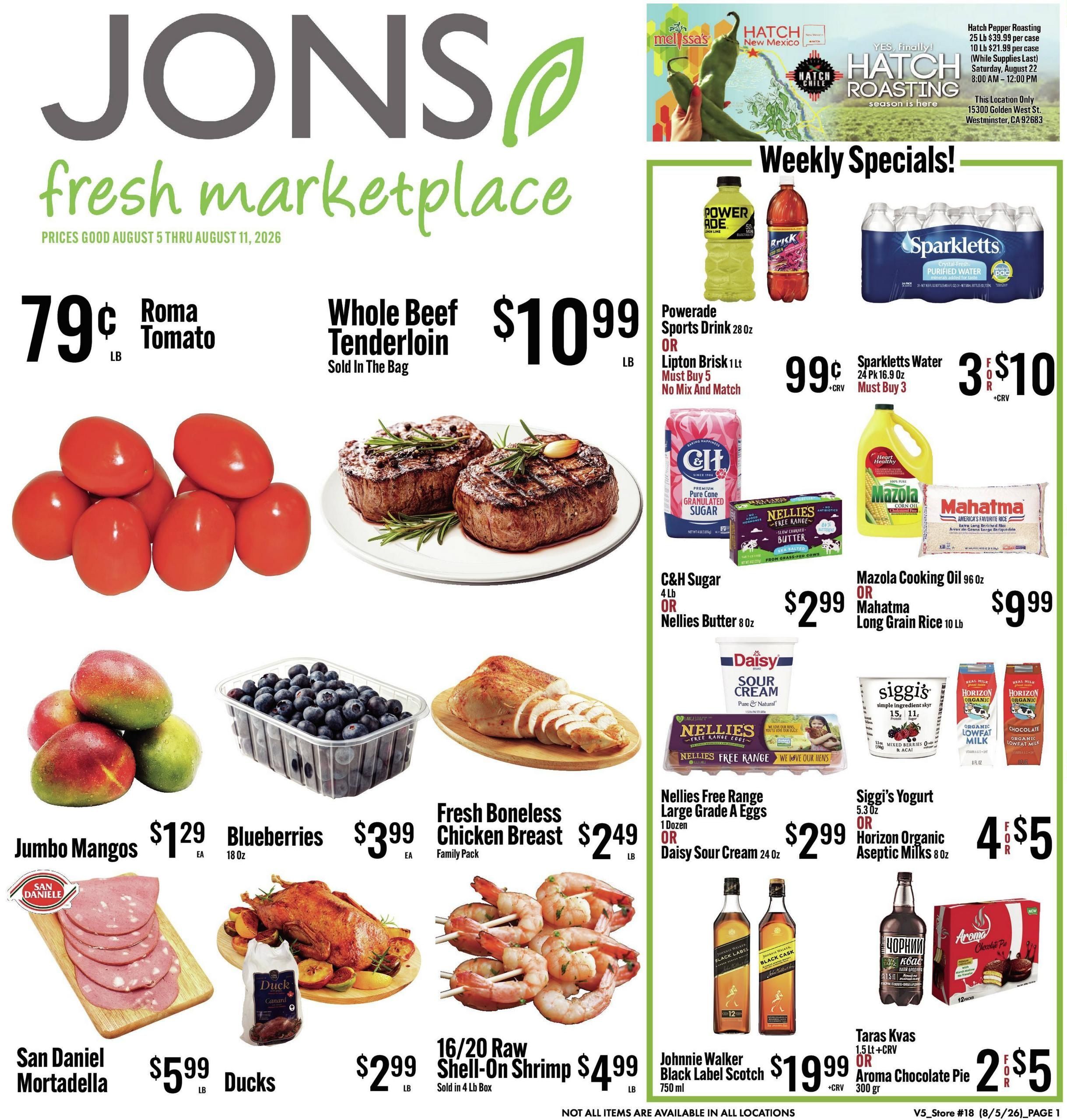Jons International Marketplace (Huntington Beach–Garden Grove Area, CA) Weekly Ad August 5 - 11, 2026