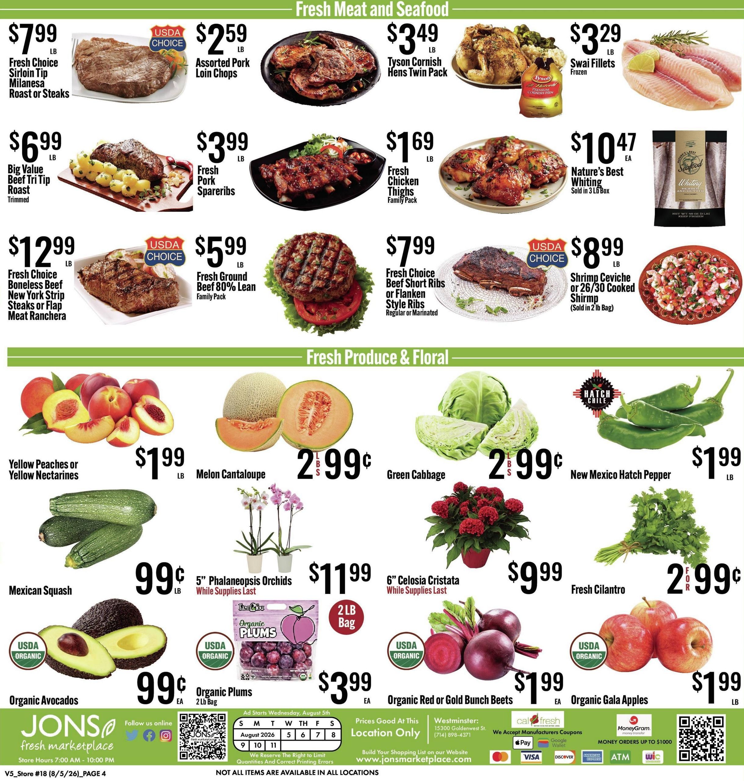 Jons International Marketplace (Huntington Beach–Garden Grove Area, CA) Weekly Ad August 5 - 11, 2026