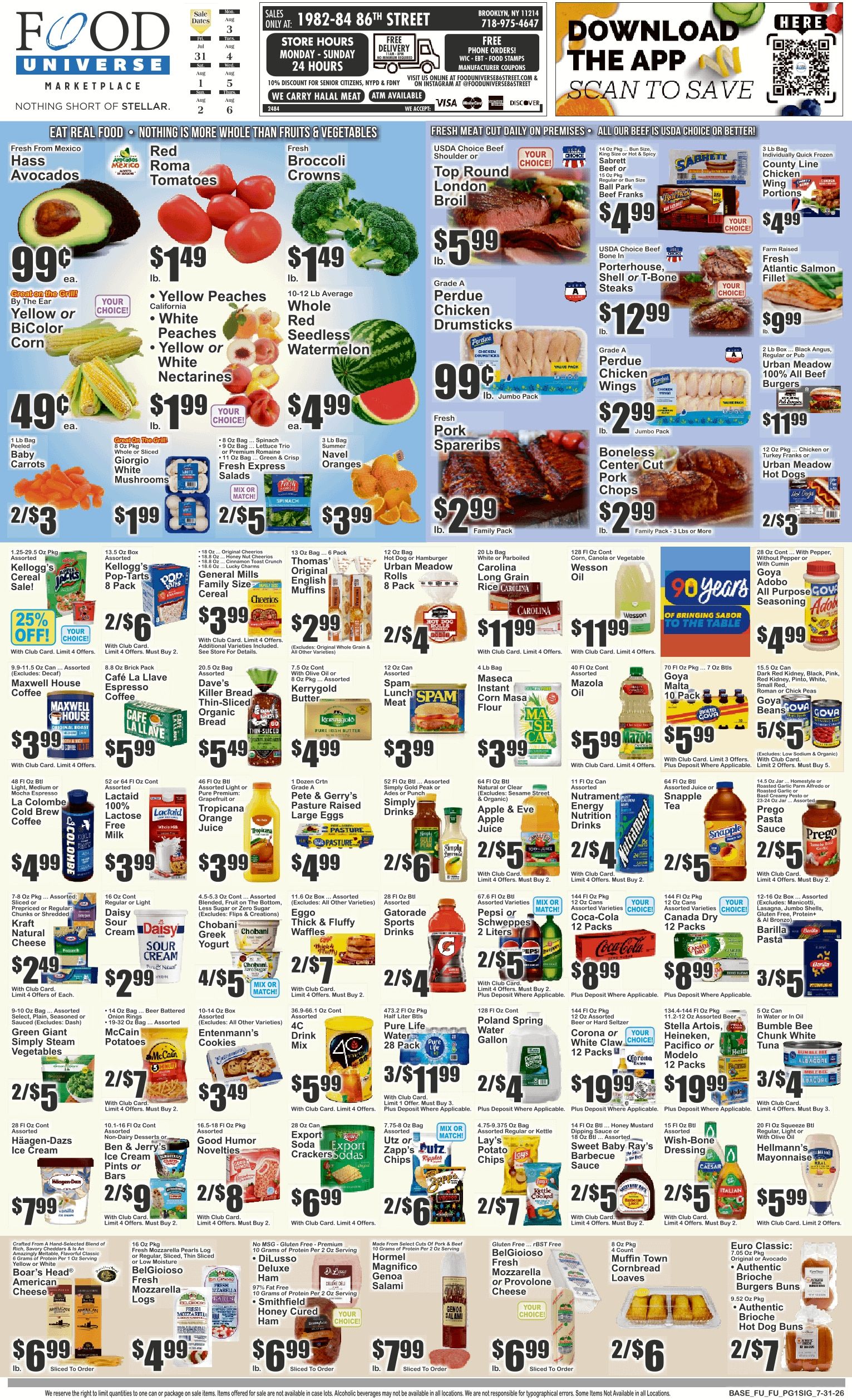 Food Universe (1982-84 86th Street, Brooklyn, NY) Weekly Ad July 31 - August 6, 2026