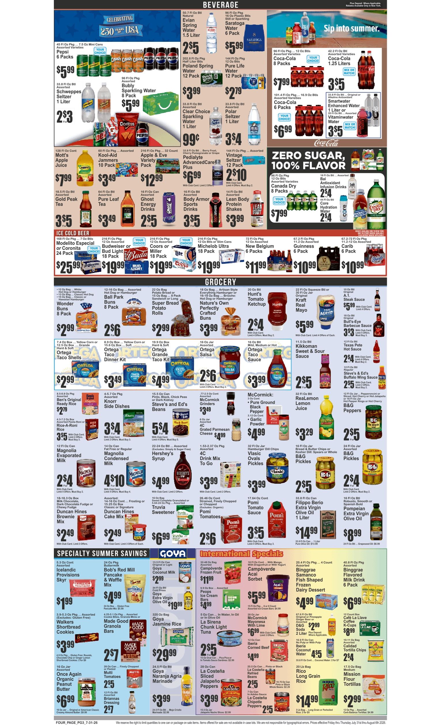 Food Universe (760 Melrose Ave., Bronx, NY) Weekly Ad July 31 - August 6, 2026