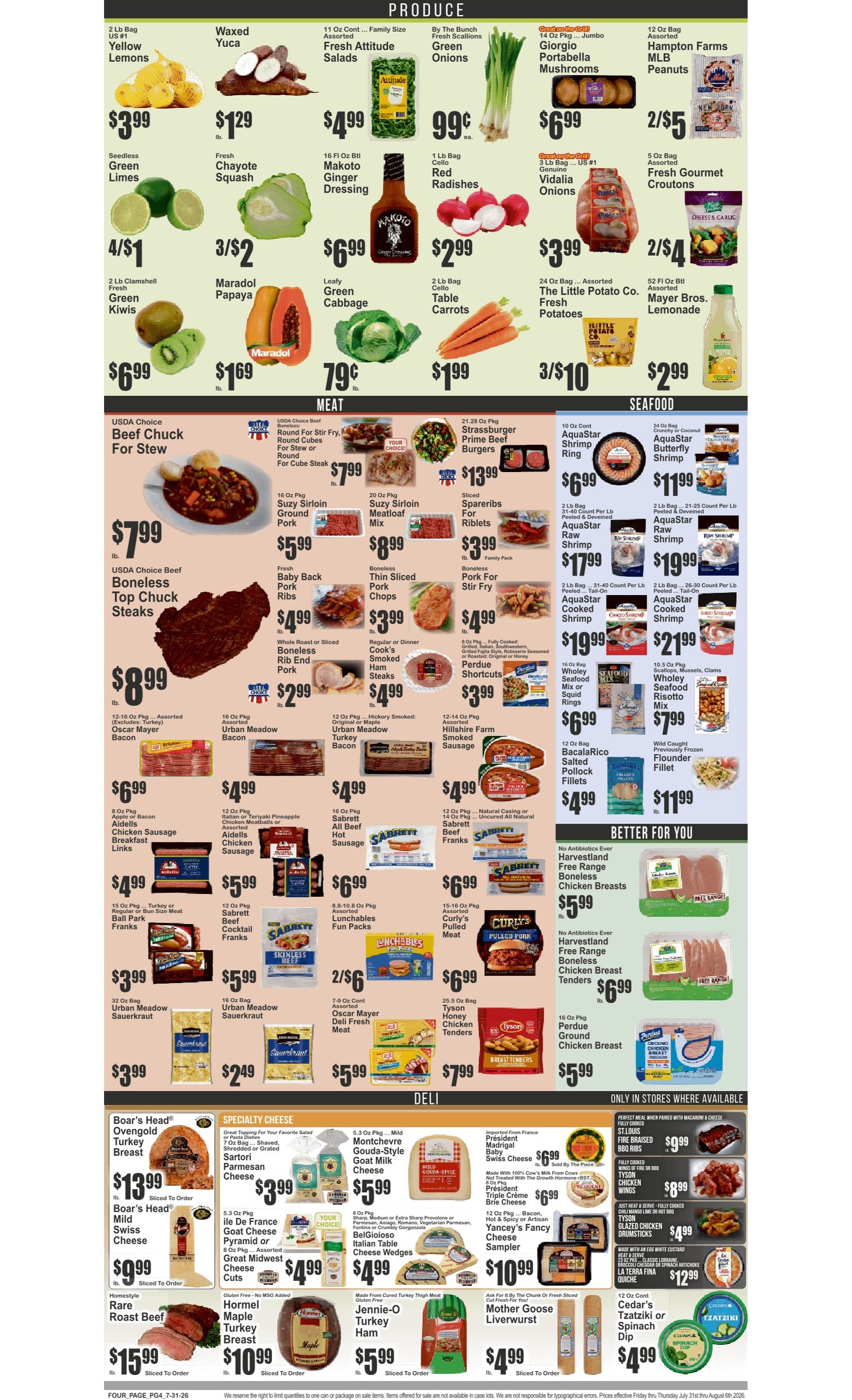 Food Universe (760 Melrose Ave., Bronx, NY) Weekly Ad July 31 - August 6, 2026