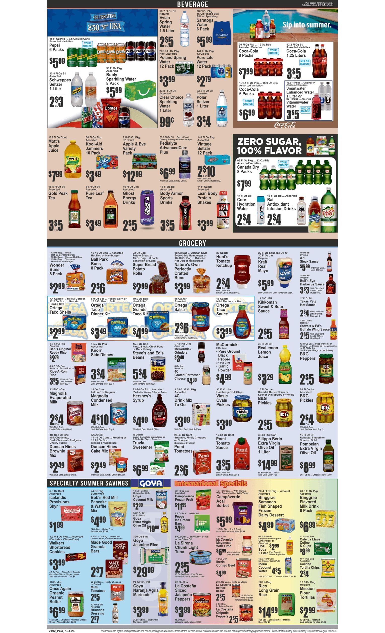 Food Universe (82 W. Kingsbridge Rd., Bronx, NY) Weekly Ad July 31 - August 6, 2026