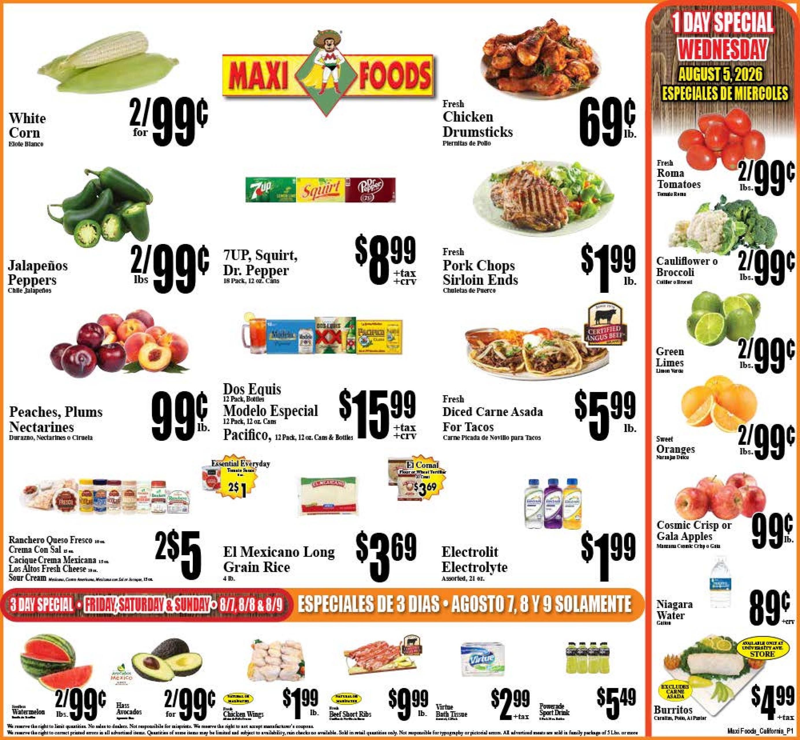 Maxi Foods Markets Weekly Ad August 5 - 11, 2026