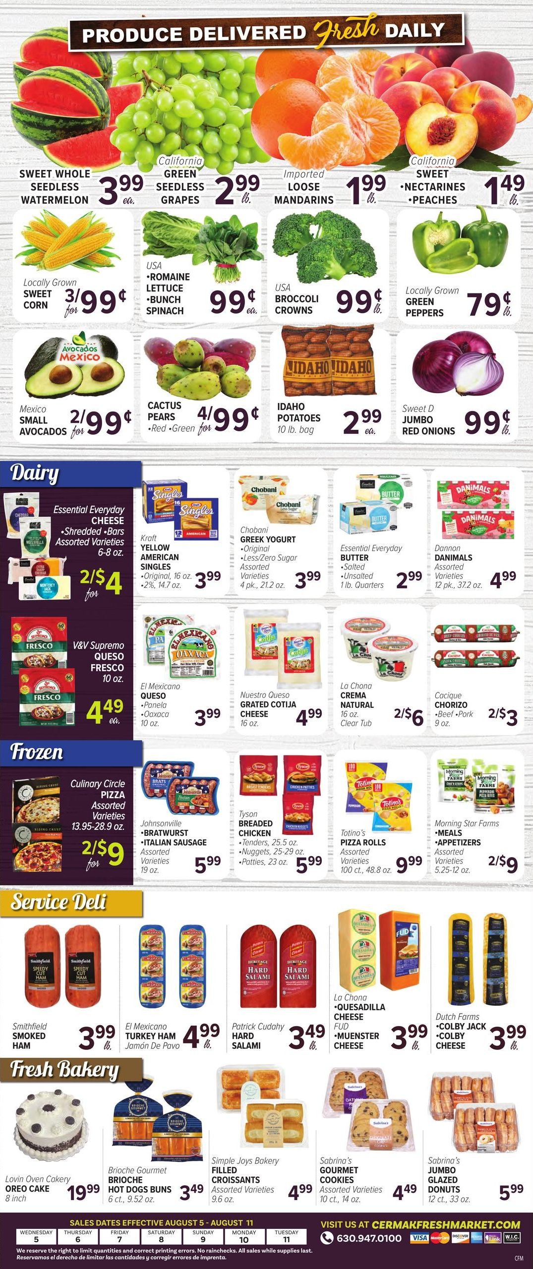 Cermak Fresh Market (Naperville–Aurora Area, IL) Weekly Ad August 5 - 11, 2026
