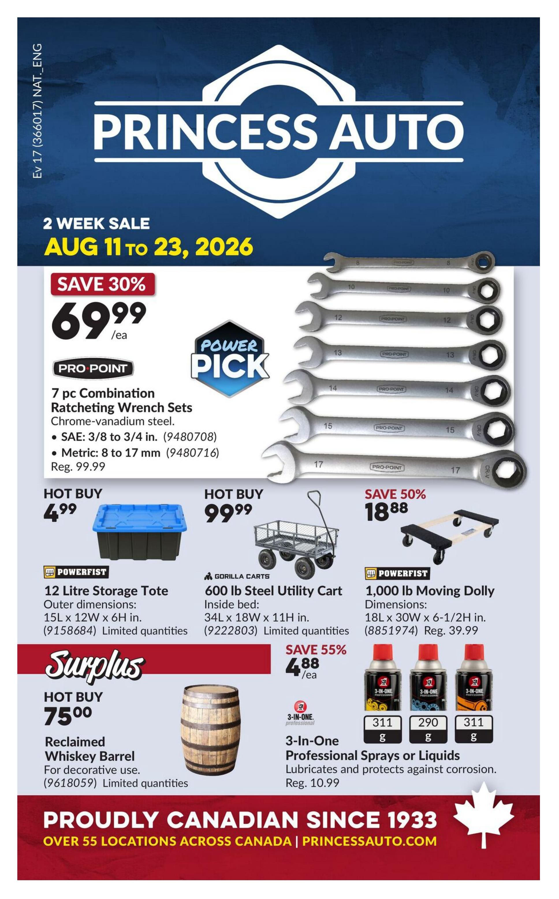 Princess Auto Flyer August 11 to 23