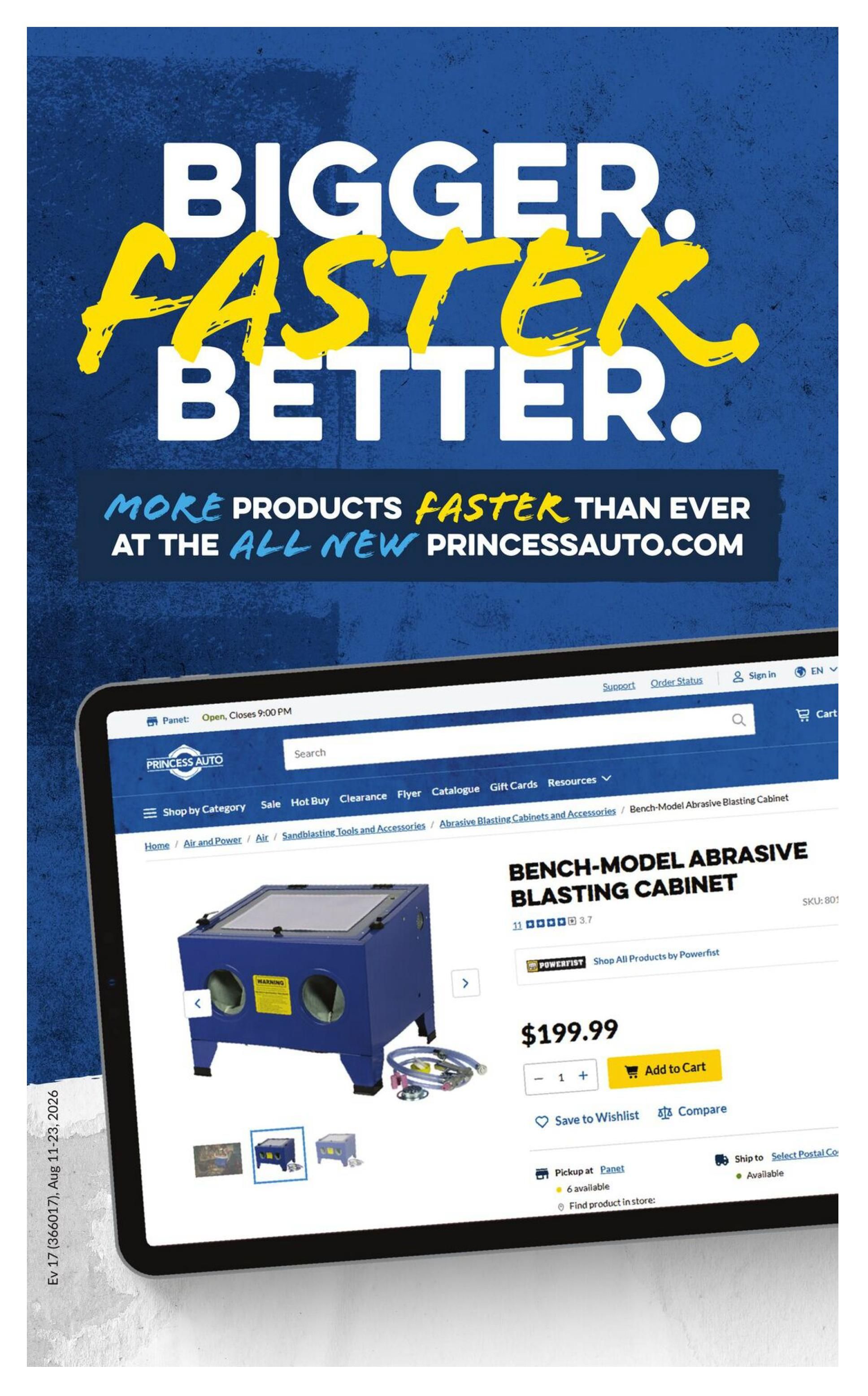 Princess Auto Flyer August 11 to 23