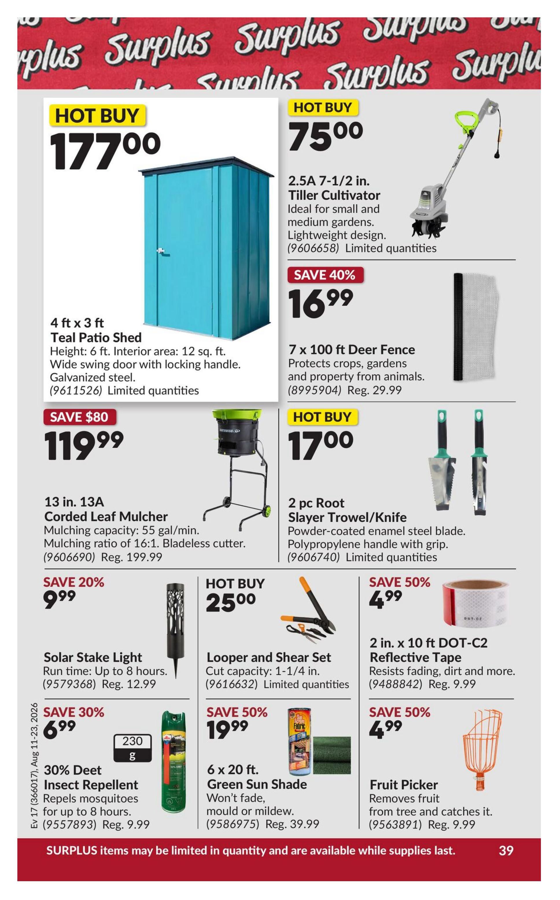 Princess Auto Flyer August 11 to 23