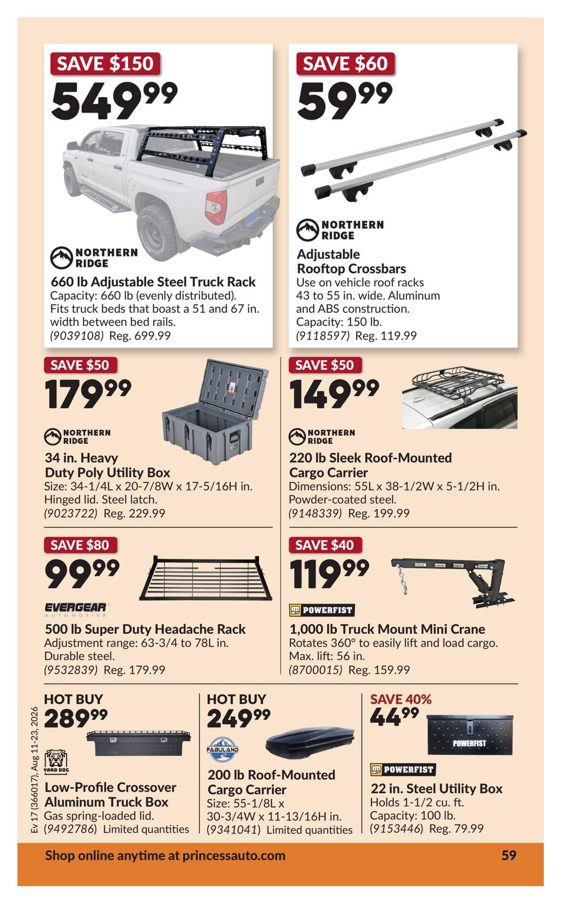 Princess Auto Flyer August 11 to 23