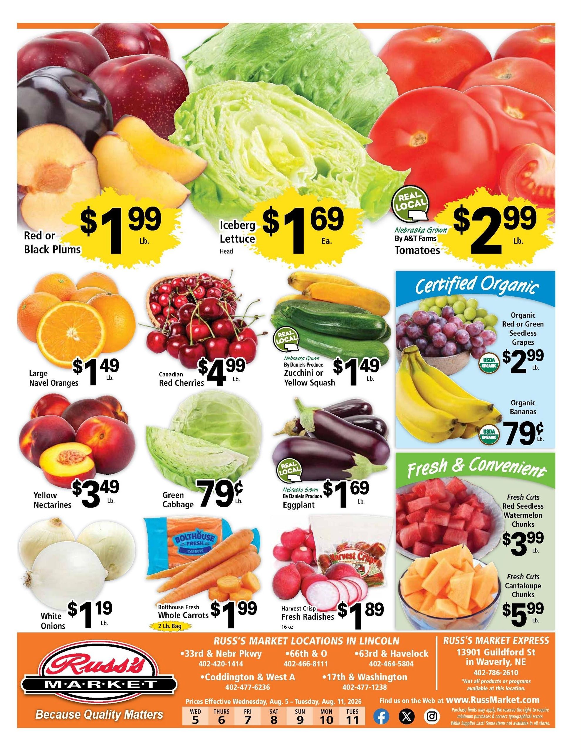 Russ's Market Weekly Ad August 5 - 11, 2026