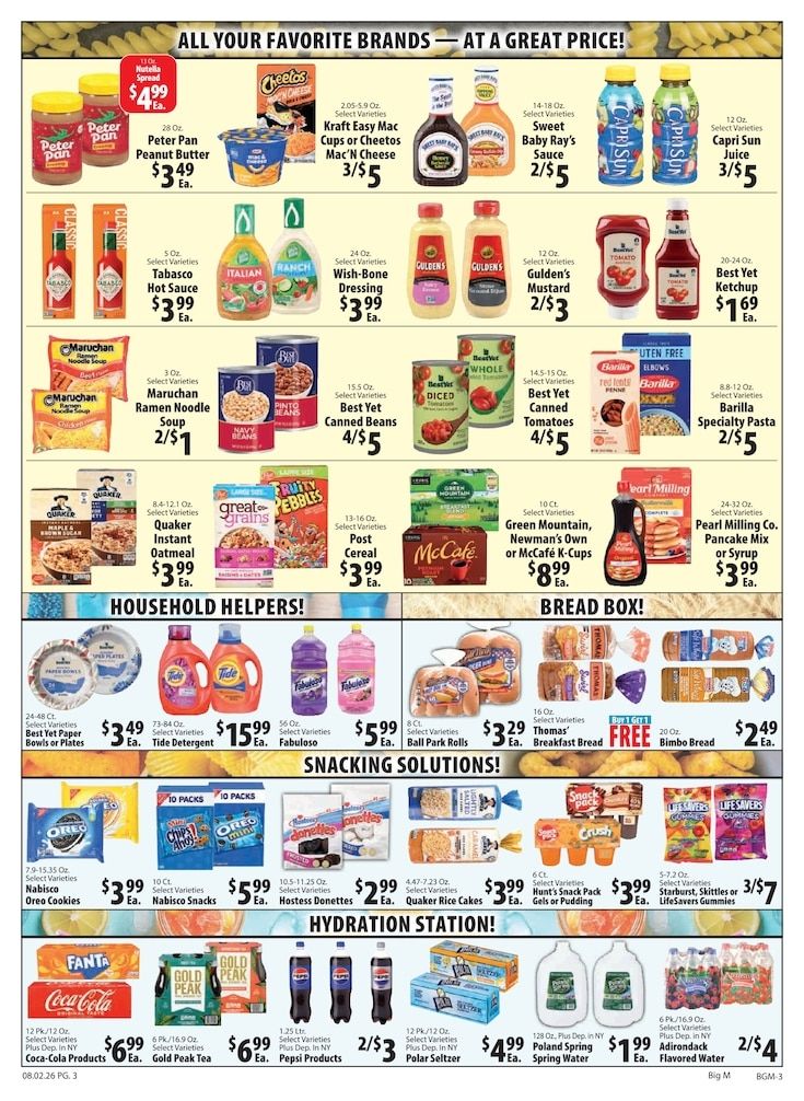 Big M Supermarkets (Speculator, NY) Weekly Ad August 2 - 8, 2026