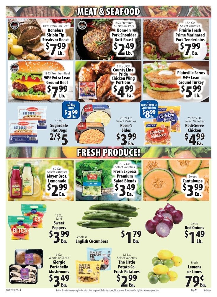 Big M Supermarkets (Speculator, NY) Weekly Ad August 2 - 8, 2026